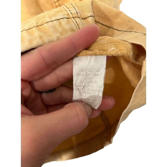 Produce Company 100% Cotton Tan Cheetah Print Zip Up Jacket Pockets S Utility - Picture 7 of 10